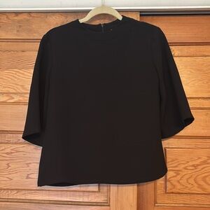Black blouse with mid length arms
